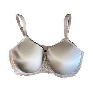 Talbots Bra Sz 40DDD Full Coverage T-Shirt Style 194103903  Peach Side Lace NWOT
